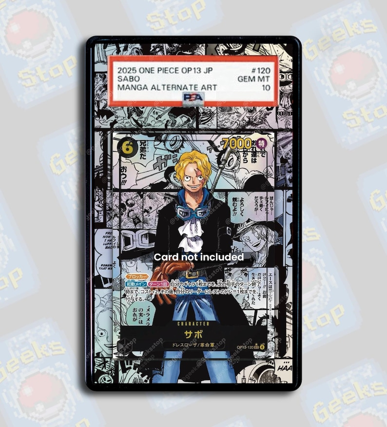 Sabo Manga OP13 PSA TAG Beckett | Extended Art Display Case for Graded OPTCG