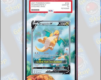 Dragonite V Alt Art PSA CGC Beckett | Extended Art Display Case for Graded Pokemon Slab