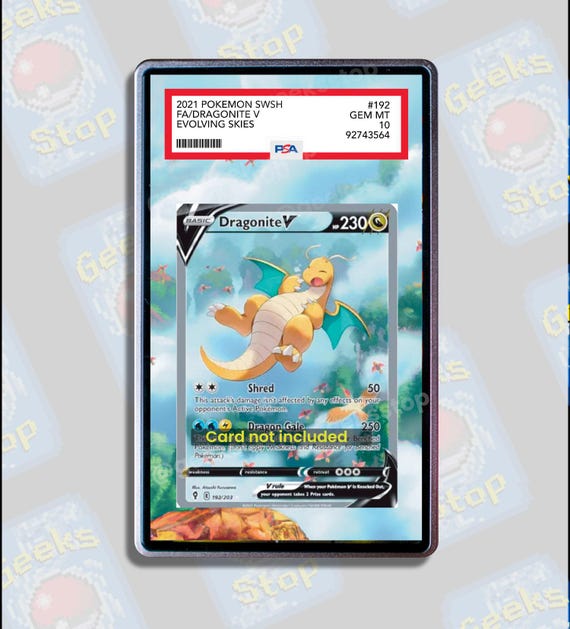 Dragonite V Alt Art PSA CGC Beckett | Extended Art Display Case for Graded  Pokemon Slab - Etsy