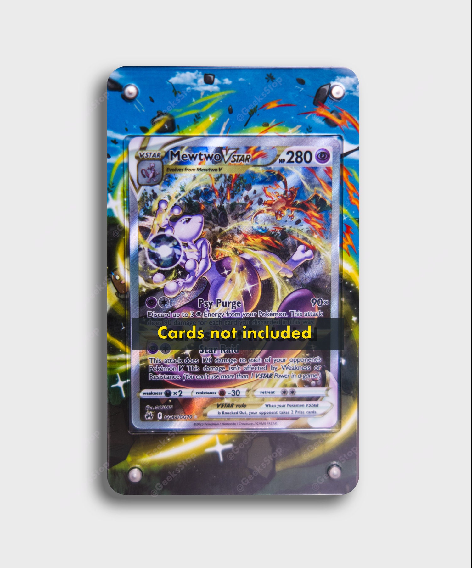 Pokemon Crown Zenith Mewtwo VSTAR GG44/GG70 Display Case - Custom Case For  Charizard SWSH262 & More Charizard Pokemon Card