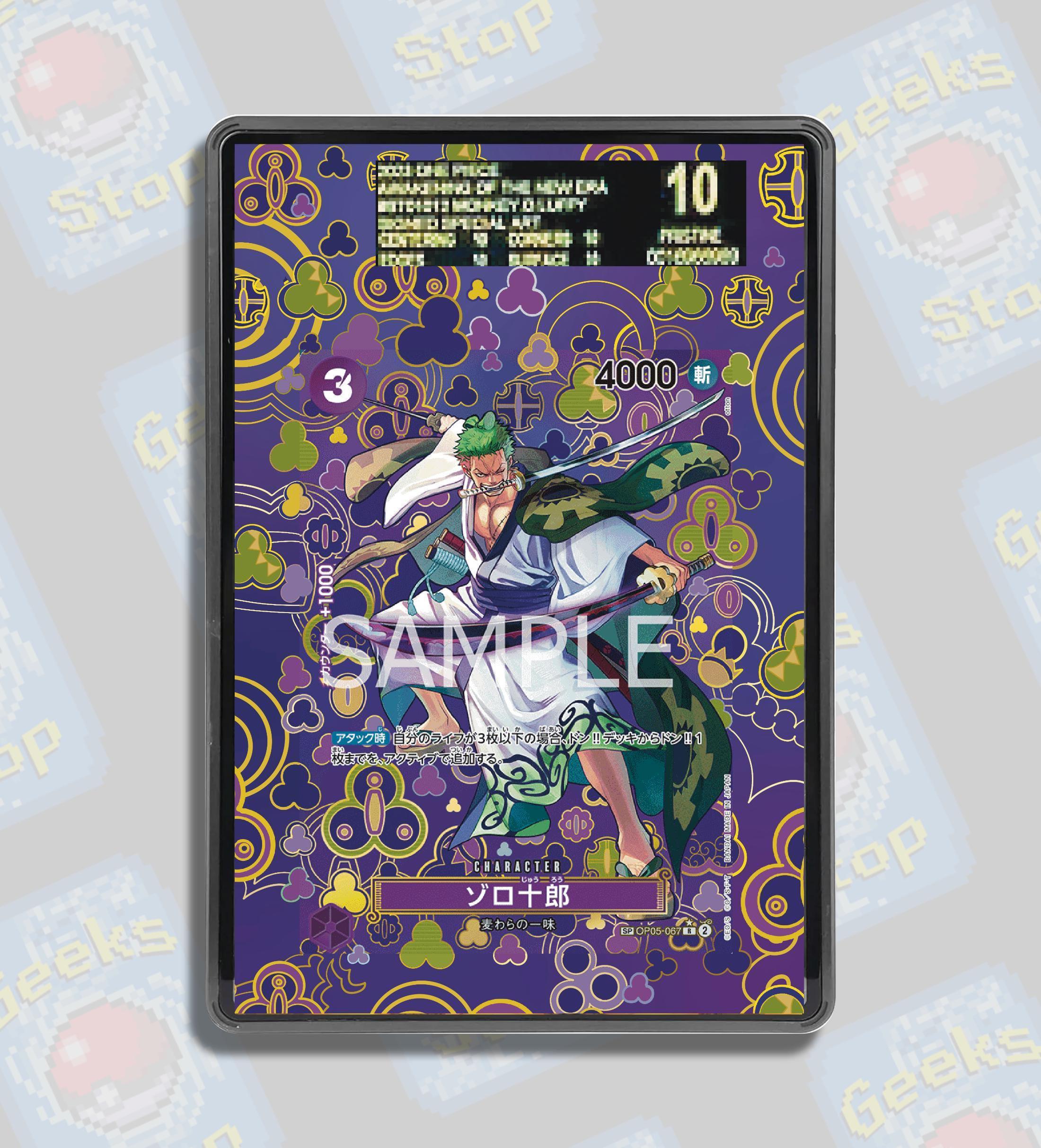 Roronoa Zoro SP OP09 PSA Beckett | Extended Art Display Case for