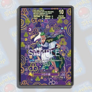 Roronoa Zoro SP OP09 PSA Beckett | Große Kunst Vitrine für OPTCG