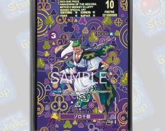 Roronoa Zoro SP OP09 PSA Beckett | Extended Art Display Case for OPTCG