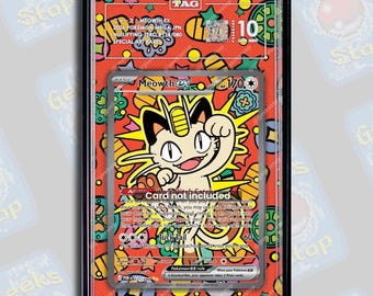 Meowth ex SIR 121 PSA CGC Beckett / Custodia con illustrazione estesa per carta Pokémon