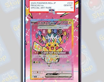 Pikachu ex 277 SAR PSA CGC Beckett / Vitrina de arte extendida para tarjetas Pokémon