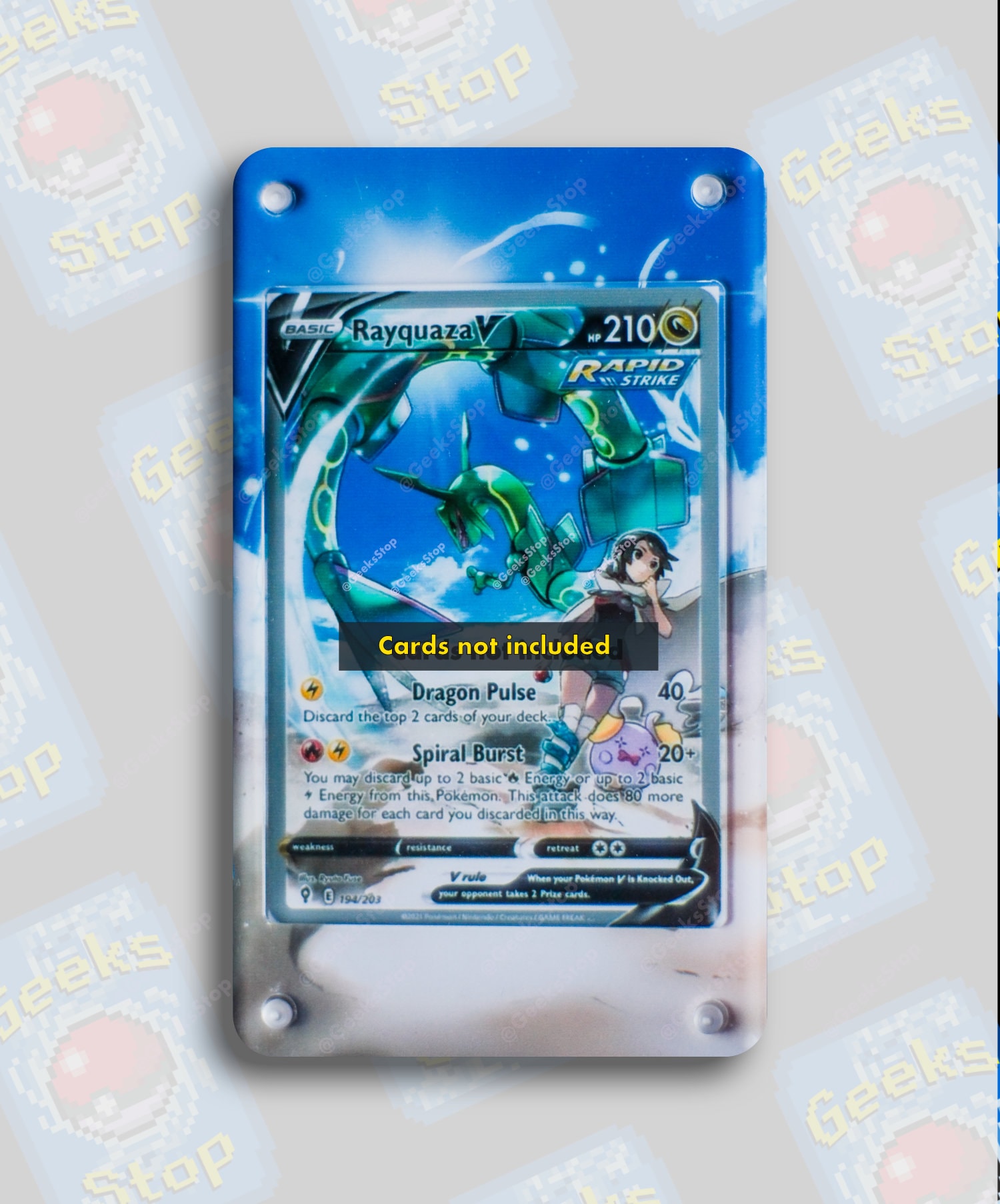 Rayquaza V Alternate Art | Extended Art Display Case for