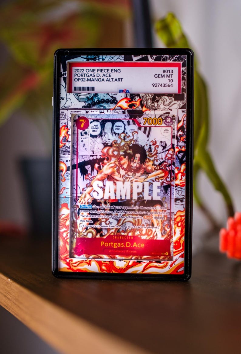 Ace Manga PSA CGC Beckett | Große Kunst Vitrine für Graded OPTCG Bild 3