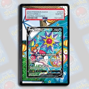 Starmie V TG13 PSA TAG Beckett | Extended Art Display Case for Pokemon Card