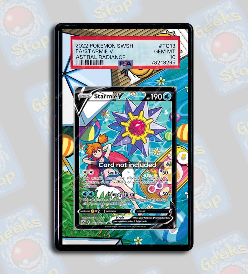 Starmie V TG13 PSA TAG Beckett | Extended Art Display Case for Pokemon Card