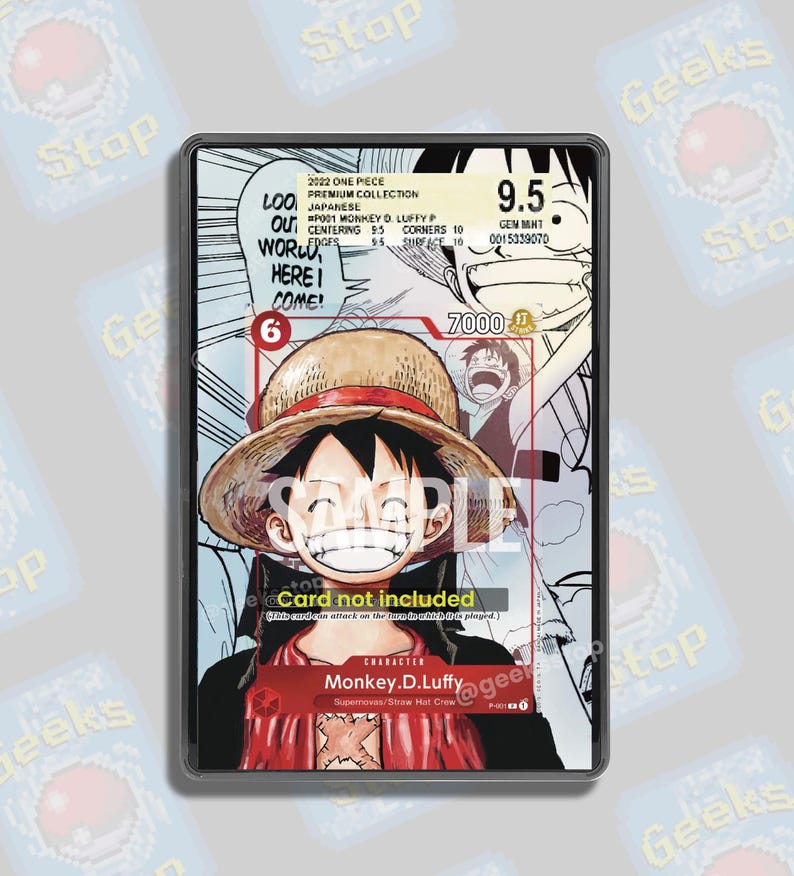 Luffy Premium Collection Promo BGS PSA | Extended Art Display Case for OPTCG