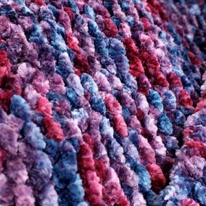 Faux Leather Shades Blue Purple Red Scarf 6.5” Wide by 52” Long
