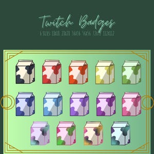 14 Milk Carton Twitch Badges