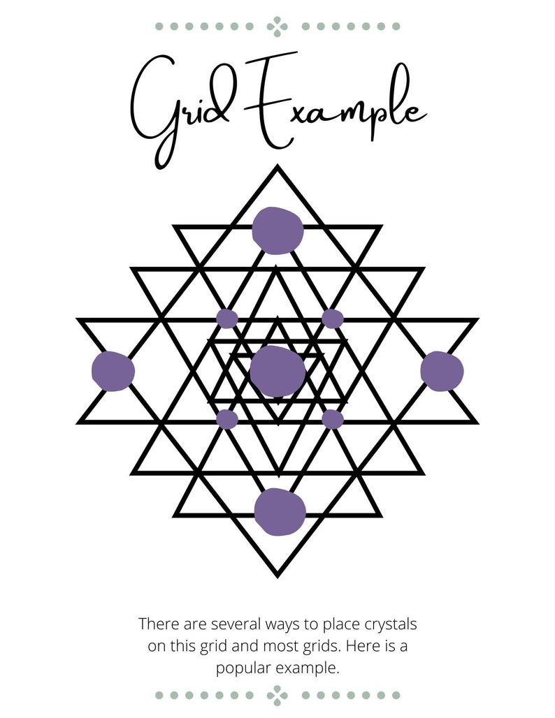 Crystal Grid Guide | Crystal Grid Template | Flower of Life | Sri ...
