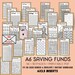A6 Savings Tracker, Challenge, funds bundle, Printable Savings Challenge, A6 Cash binder & Envelope, 6x3.5 in Finance Planner, Printable PDF