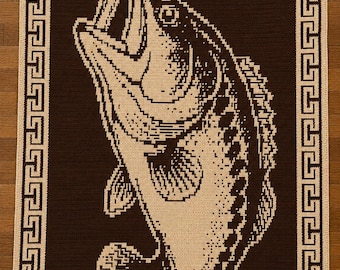 Bass Overlay Mosaic Crochet Blanket Pattern: Beginner Friendly, Instant Digital Download