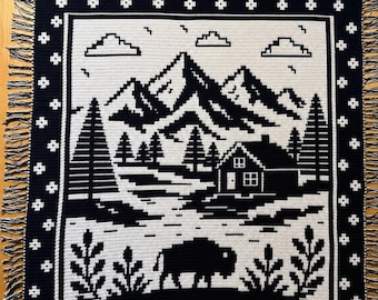 Montana Overlay Mosaic Crochet Blanket Pattern: Beginner Friendly, Instant Digital Download