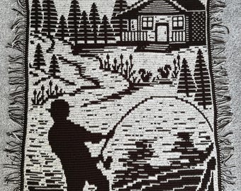 Fisherman's Cabin Overlay Mosaic Crochet Blanket Pattern: Beginner Friendly, Instant Digital Download