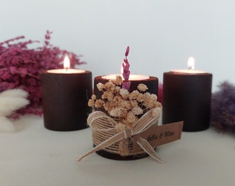 Personalized Wedding Favors for Guests , Wooden Tealight Candle, Rustic Wedding Favors, Bulk Wedding Favors, Custom Wedding Favors