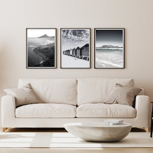 Captivating Cape Town: Set of 3 Black and White Digital Prints