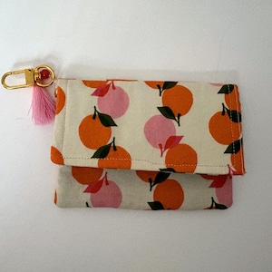 Handmade coin purse, Porte Monnaie / Cotton coin purse, credit card holder, card pouch,credit card purse, mini zipper pouch small coin purse
