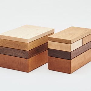 Sculpted Boxes Elegant Wooden Boxes and Container Eco-Friendly, and Functional Organizer Solution and Storage Box Handcrafted in Japan image 1