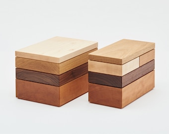 Sculpted Boxes | Elegant Wooden Boxes and Container | Eco-Friendly, and Functional Organizer Solution and Storage Box | Handcrafted in Japan