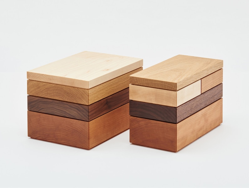 Sculpted Boxes Elegant Wooden Boxes and Container Eco-Friendly, and Functional Organizer Solution and Storage Box Handcrafted in Japan image 1
