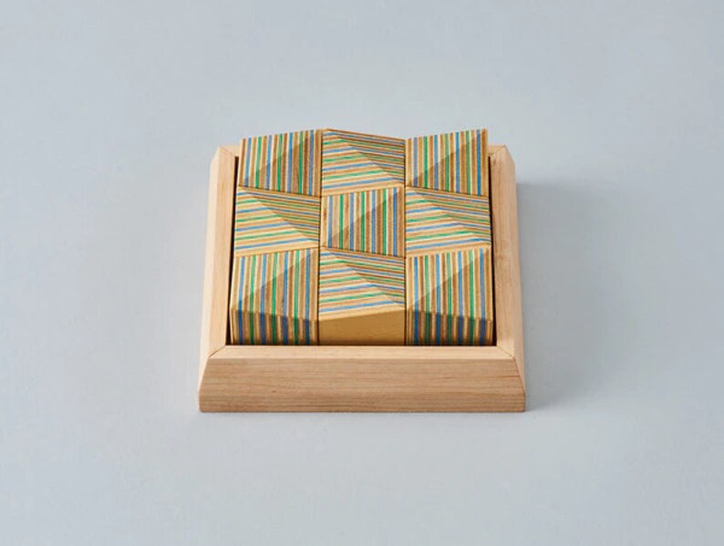 Ridge Block Puzzle Handcrafted Wooden Brain Teaser and Artistic Desk Ridge Block Puzzle Handcrafted Wooden Brain Teaser and Artistic Desk