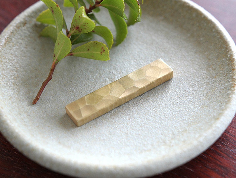 Brass Chopstick Rest Handmade Metal Cutlery Handcrafted in Japan image 6