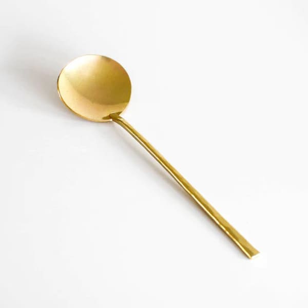 Small Brass Spoon by Lue Brass | Handmade Metal Cutlery | Handcrafted in Japan