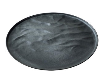 Wave Dish Black by ARAS | Handcrafted Resin Plate Made in Japan | Elegant Home Decor