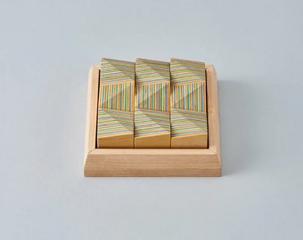 Ridge Block Puzzle | Handcrafted Wooden Brain Teaser and Artistic Desk Decor | Handcrafted in Japan