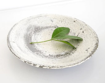 Hakeme Ceramic Dish | Handmade Stoneware Pottery Plate | Made in Japan