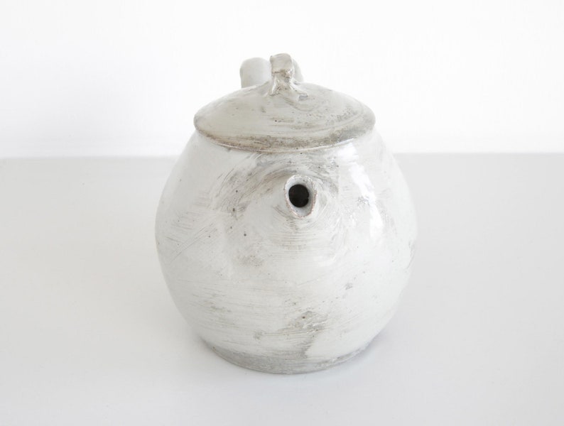 Tall Hakeme Teapot Handmade Stoneware Ceramic Teapot Handcrafted in Japan image 2