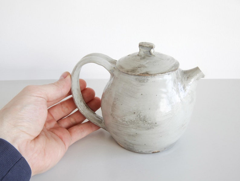 Tall Hakeme Teapot Handmade Stoneware Ceramic Teapot Handcrafted in Japan image 4