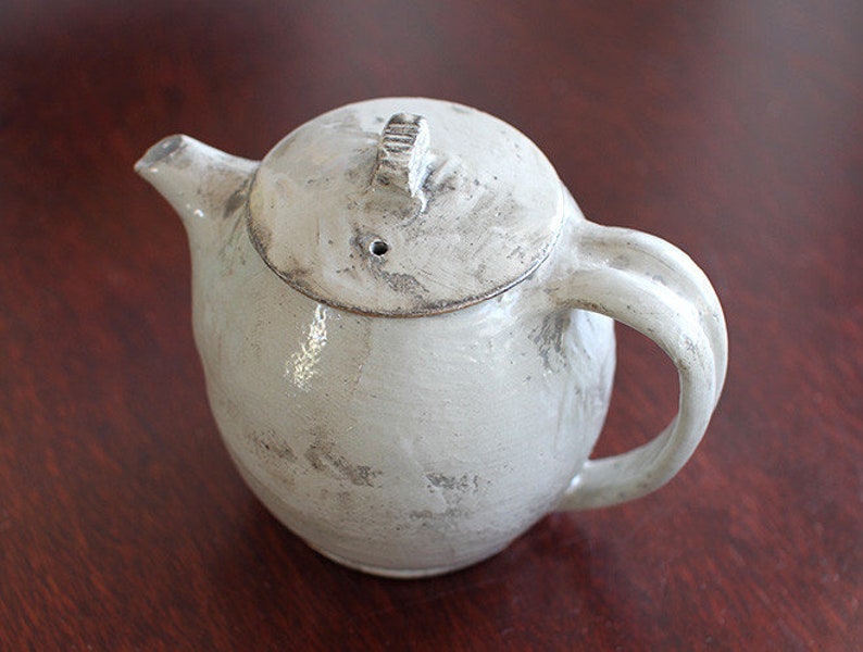 Tall Hakeme Teapot Handmade Stoneware Ceramic Teapot Handcrafted in Japan image 7