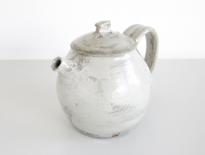 Tall Hakeme Teapot Handmade Stoneware Ceramic Teapot Handcrafted in Japan image 1