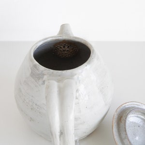 Tall Hakeme Teapot Handmade Stoneware Ceramic Teapot Handcrafted in Japan image 3