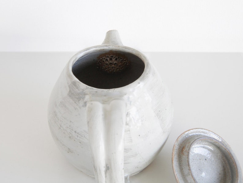 Tall Hakeme Teapot Handmade Stoneware Ceramic Teapot Handcrafted in Japan image 3