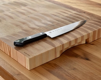 Cedar Cutting Board XL | Rustic Wooden Chopping Block | Handcrafted Kitchen Decor | Handmade in Japan