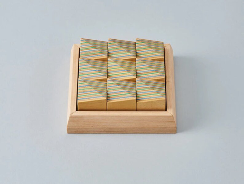 Ridge Block Puzzle Handcrafted Wooden Brain Teaser and Artistic Desk Ridge Block Puzzle Handcrafted Wooden Brain Teaser and Artistic Desk