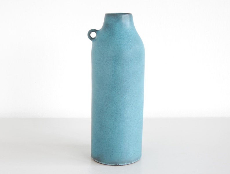 Blue Pigment Vase Handmade in Japan Stoneware Ceramic Pottery image 1