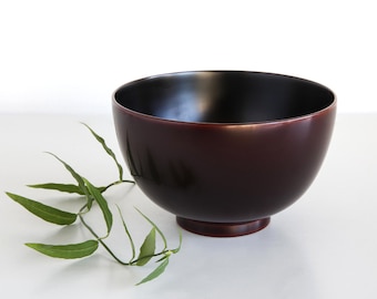 Black Marumi Bowl | Handmade in Japan | Lacquered Urushi Woodwork