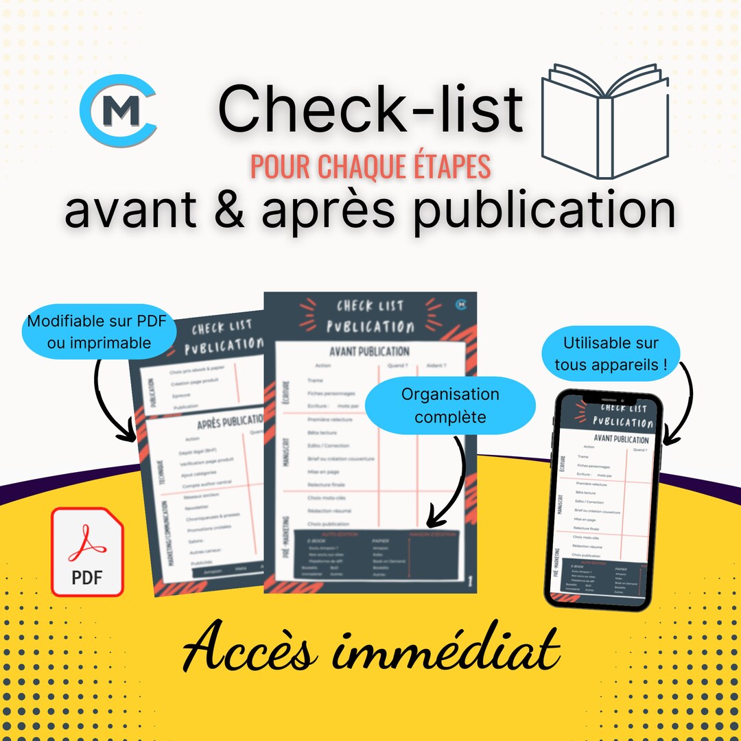 Downloadable PDF Checklist for Organizing Before & After Publishing for ...