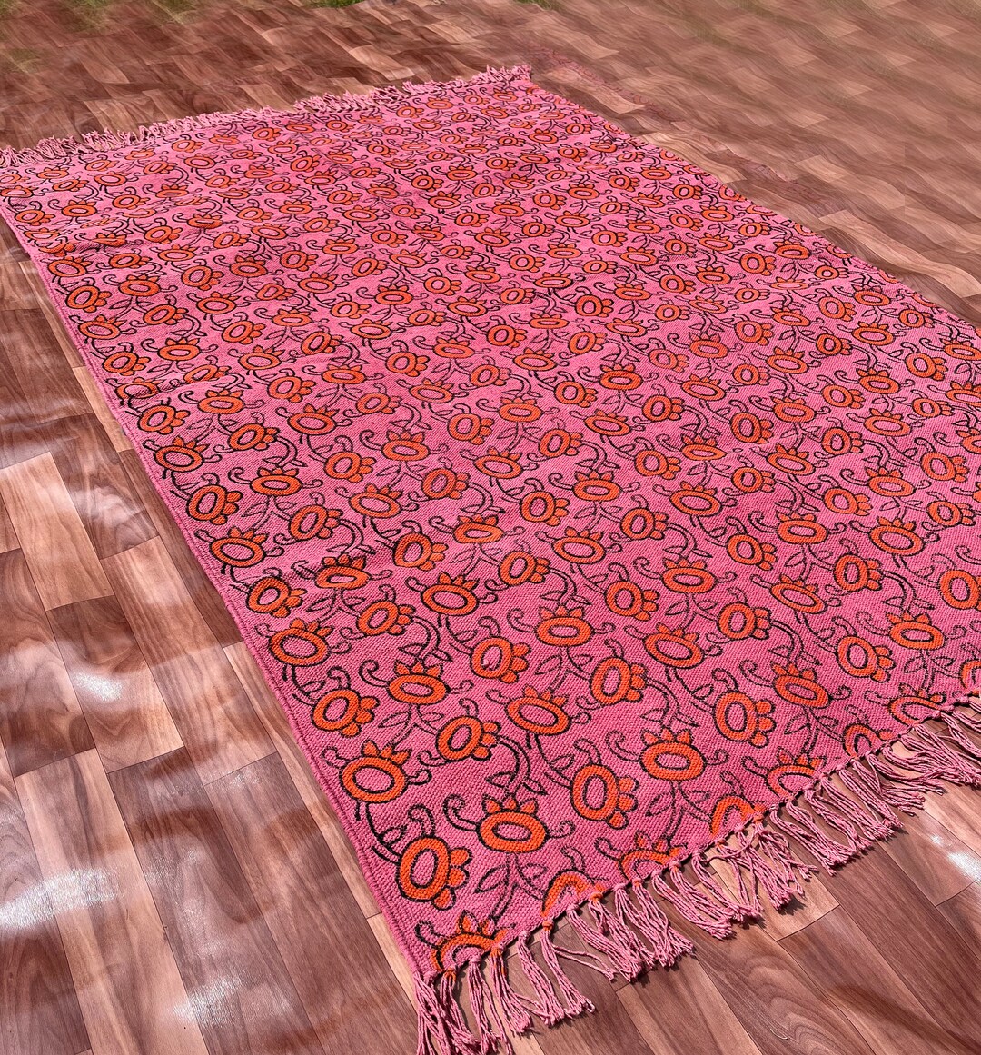 Red Colton Check Rug Red Cotton Rug Outdoor Rug Indoor Rug Kitchen Area Rug - Etsy