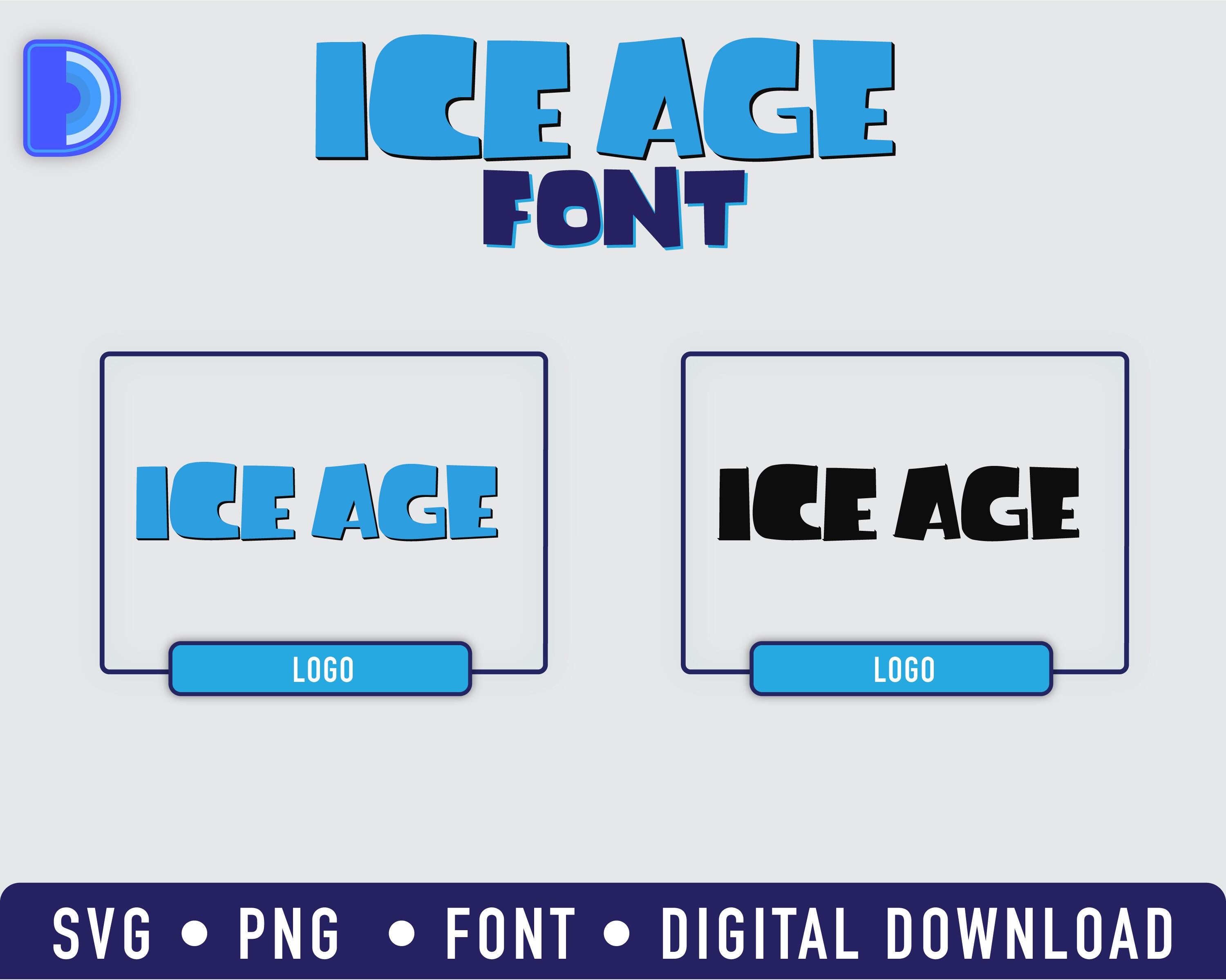 Ice Age Font Bundle SVG PNG TTF Instant Download Etsy Hong Kong