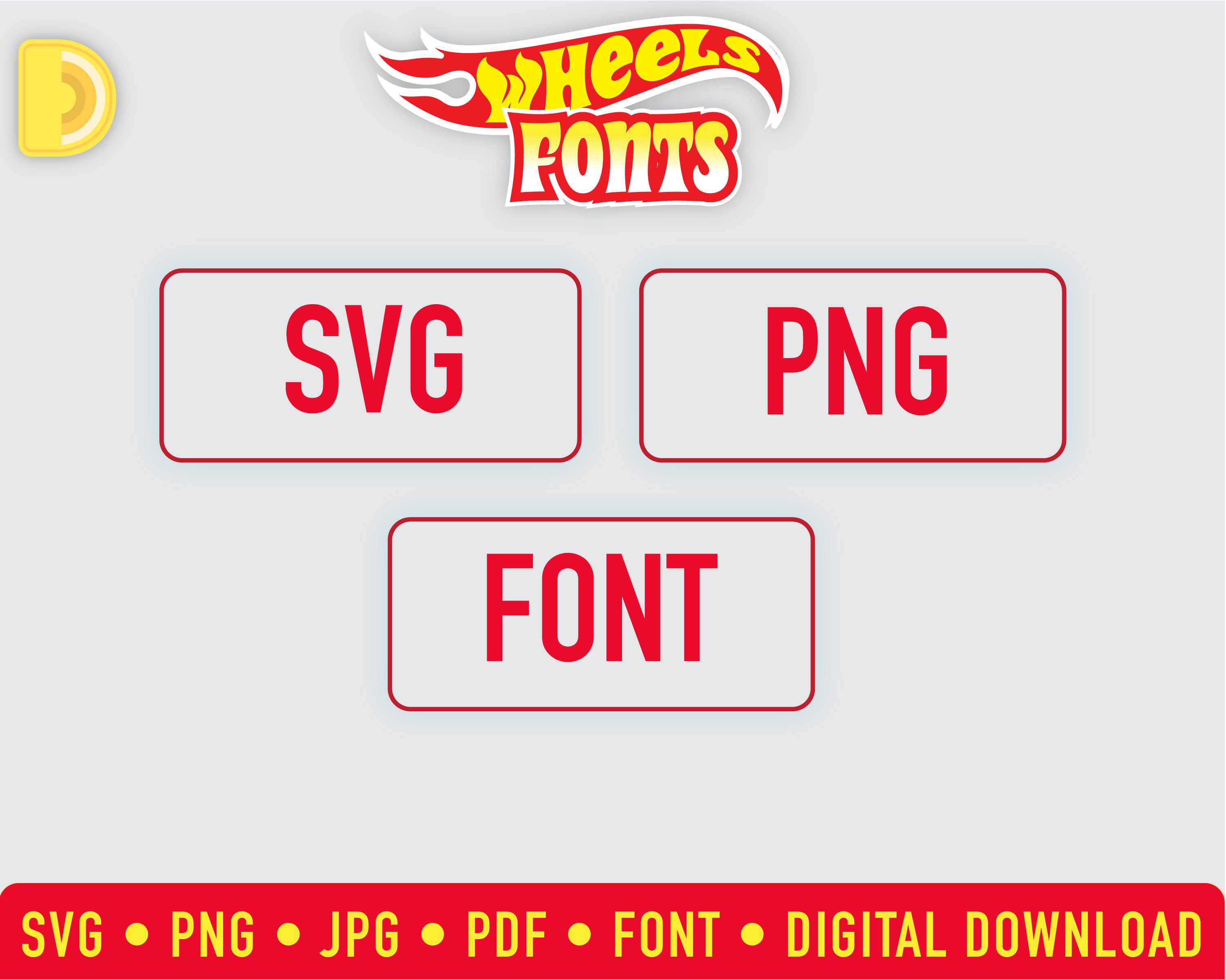 Wheels Alphabet Logo Font SVG PNG - Etsy Australia