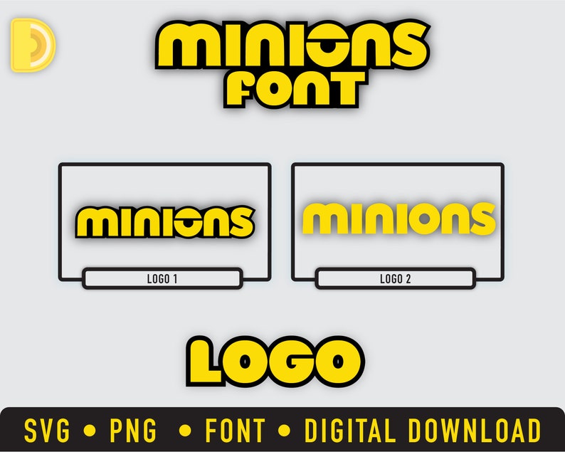 Minions Font Bundle SVG PNG TTF Instant Download Etsy UK