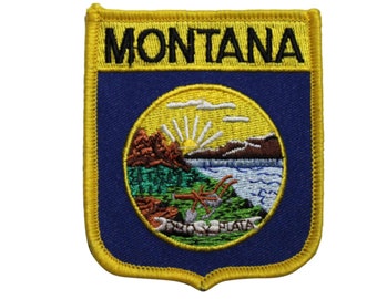 thumbnail image 2 of Montana State Flag Embroidered Patch With VELCRO® Brand Hook Fastener | Single Applique 2 of 4
