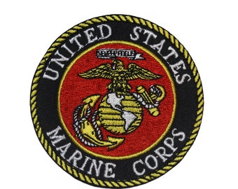 United States Marine Corps Logo USMC 3" High Quality Iron On Patch 